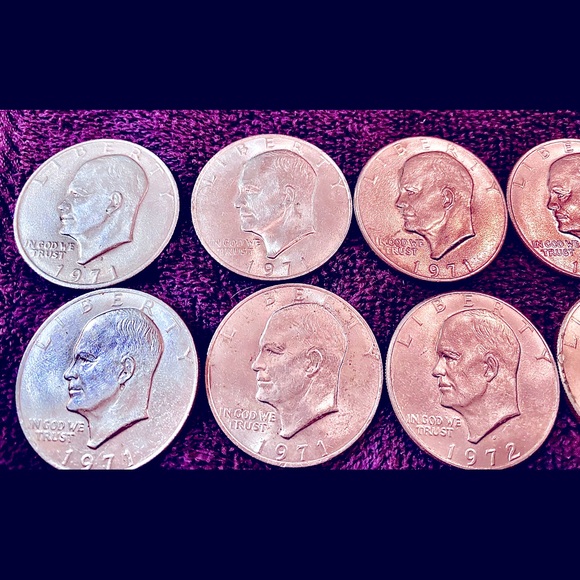 Eisenhower “Ike” Silver Dollar Coin Lot (14) - Picture 5 of 5